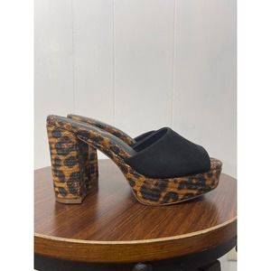 Charles By Charles David Myles Womens Sandal Size 5M Black Block 3.86 Heel New